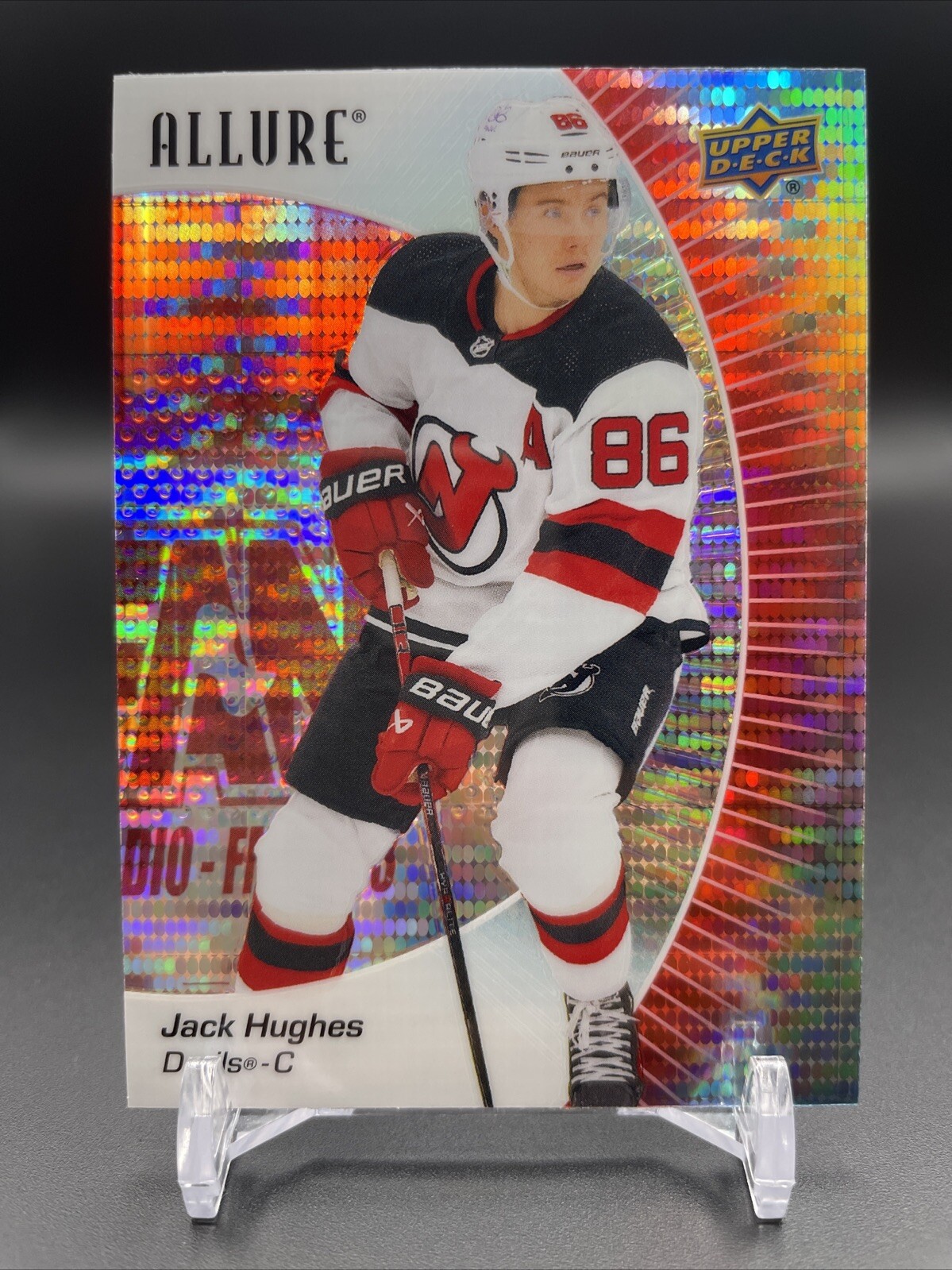 JACK HUGHES - 2023-24 Upper Deck Allure Hockey Red Rainbow #97 New Jersey Devils