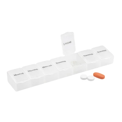Pillenbox 7 Tage Tablettenbox Pillendose 1 Woche klein Medikamentenbox Tabletten - Bild 1 von 4