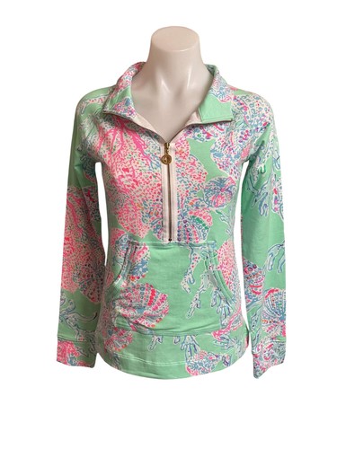 Lilly Pulitzer NWT Skipper Popover Minty Fresh Fansea - Size XXS