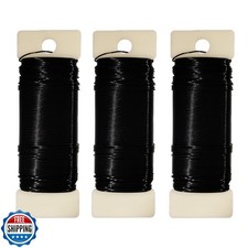 22 Gauge Black Floral Wire 3 Pack 114 Yards Flexible Paddle Wire for Christma