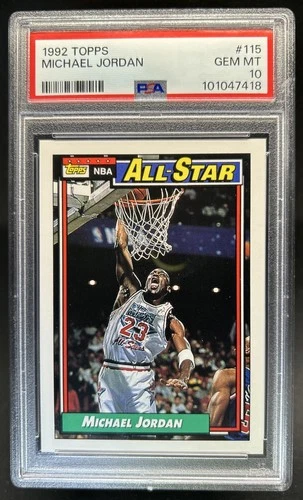 1992-93 Topps Michael Jordan All Star #115 Bulls PSA 10 GEM MINT