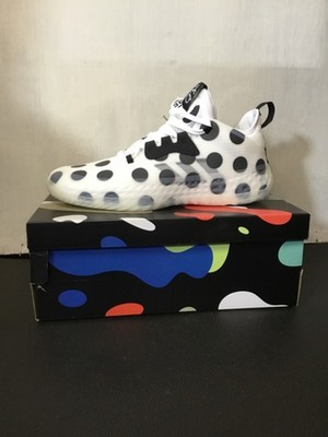 Size 13 - Adidas Harden Vol. 5 Futurenatural Polka Dot - White