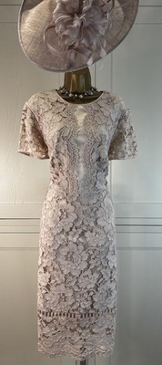 Phase Eight UK 18 rosa/nude Kleid Hochzeit Mutter Braut Bräutigam Gast Rennen Party