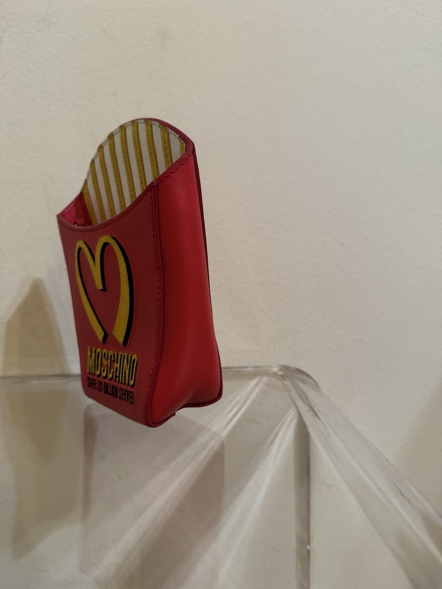 Moschino McDonald’s French Fry Bag Red Leather View 4