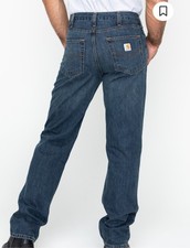 New Mens Carhartt Workwear Holter Jeans 42 X 32 Relaxed Fit Straight Leg Denim