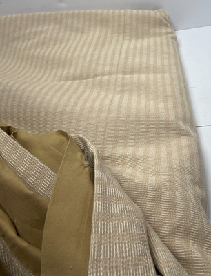 Vtg USA Striped Legacy Queen Duvet Cover cotton blend tan