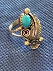 Turquoise Sterling Silver Ring Sz 6 — photo 2