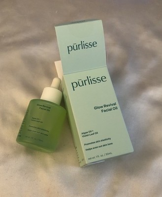 Purlisse Glow Revival Facial Oil Algae Oil + Violet Leaf Oil 30ml Full Size NIB
