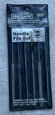 6 Piece Vintage Craftsman 6 1/4" Needle File Set in Pouch Model 9 6757 Used