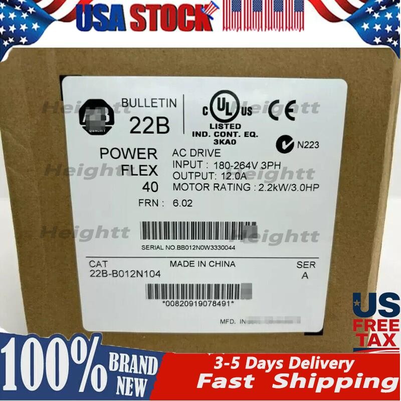 Allen-Bradley 22B-B012N104 PowerFlex 40 Series AC Driver US Free Tax