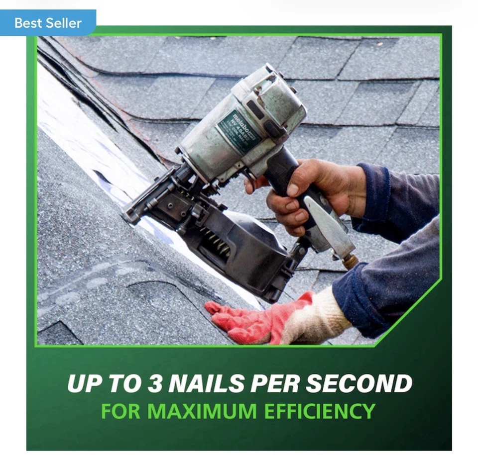 Clavadora neumática de alta resistencia Metabo HPT Pro Preferred 1-3/4 pulgadas bobina para techos Foto 3 de 4