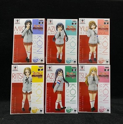 K-ON! DXF Figure DX HTT -GRAY- STYLE Set of 6 w/Box Used from Japan