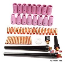 53pcs TIG Collets Bodies Alumina Cup Assorted Size Fit 53 Pack TIG welding kit