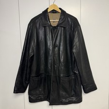 Robert Comstock Genuine Leather Jacket Men's XL RC Expedition Zip Brown Coat