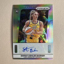 2025 Panini WNBA Prizm Sarah Ashlee Barker Throwback Silver Prizm Auto RC