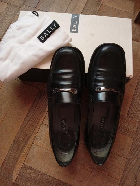 Women Heels Black Leather 37.5 #O3DJ