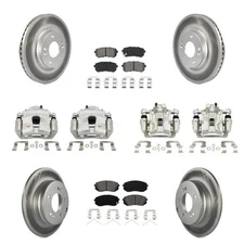 Front Rear Brake Rotors Pads Calipers Kit for Kia Optima 2017-2019 oe99