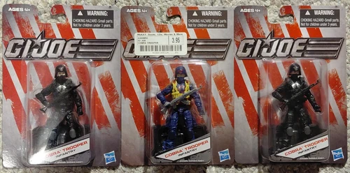 G.I. Joe 30th 50th Dollar General Cobra Trooper V17 & V19 MOC LoT