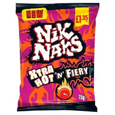 Nik Naks Xtra Hot n Spicy 20 x 75g  Bags Full Box