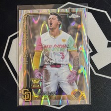 2025 Topps Chrome - Jackson Merrill #61 Ray Wave Refractor Rookie Cup Padres