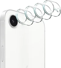 4-Pack Camera Lens Protector for iPhone 16e, 9H IP 16e 4pcs, Clear 
