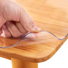 1.5mm Thick Transparent Table Mat Clear PVC Table Protector Waterproof Table ...