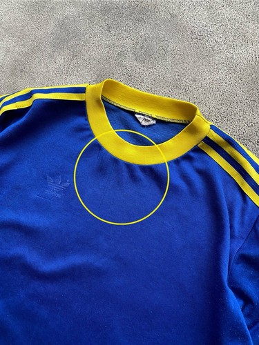 70ʼs-80’s Adidas Sweden Long Sleeve Jersey Made In West Germany Football - Picture 7 of 9