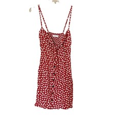 FAITHFULL The Brand Womens Size 4 Red Danica Floral Rodeo Mini Dress