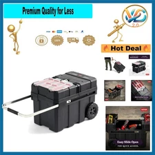 Masterloader Resin Rolling Tool Box with Locking System Black