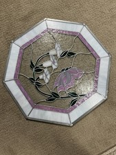 Round Stained Glass Fish Suncatcher Multicolor Window Panel