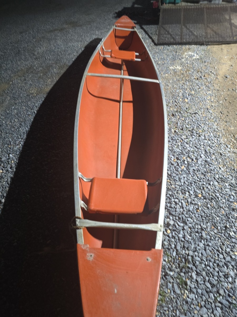 Coleman 17 Ft Canoe Ram-X Orange — Vintage Wichita KS — Local