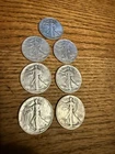 1943 Walking Liberty Silver Half Dollar 90% silver Lot of 7