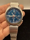 Vintage Seiko 7S26A Automatic Blue Dial Day Date Watch Runs Lot# 1520