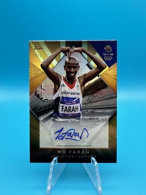 Mo Farah 1/1 Gold Auto Topps Team GB London 2012 Olympics Athletics (One of One)