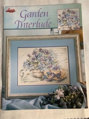 Leisure Arts Garden Interlude Counted Cross-Stitch Pattern Book Floral Design