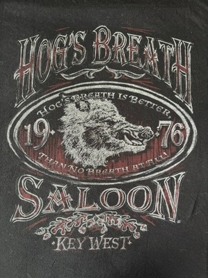 Hogs Breath Saloon Shirt Mens 3XL Black Key West Florida Graphic Crew Neck