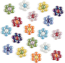 Iridescent Glass Mosaic Tiles for Crafts Bulk, 200G Mosaic Glass Pieces,Stained