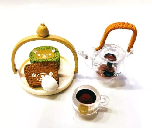 Re-Ment Rilakkuma Bear Dollhouse Relaxed Japanese Cafe Sweets Food Set of 8 - Picture 7 of 11