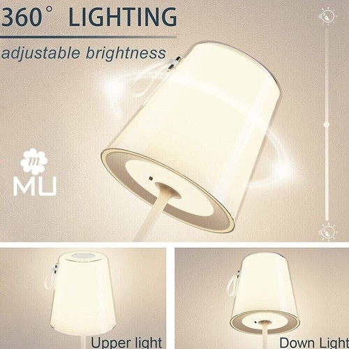 PALMINA LED TISCHLAMPE WIEDERAUFLADBAR USB MIT RGB-LEUCHTEN POLDINA STYLE - Bild 3 von 7