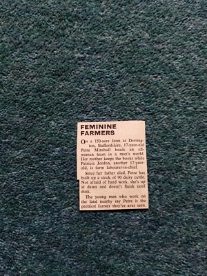 Da12 Ephemera 1964 Artikel Petre Minshull Derrington 