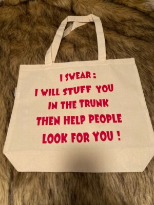 FUNNY HOMECRAFTED REUSEABLE GROCERY SHOPPING