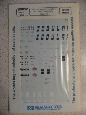 Microscale Decals HO 87-302 Frisco, Amoco Scoular Pullman Standard Hoppers Decal