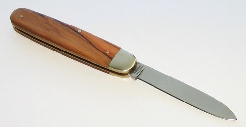 Friedrich Hartkopf Taschenmesser 1-tlg. Olivenholz mit Gravurplatte Neu - Bild 2 von 3