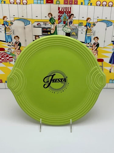 Fiesta Round Serving Tray Chartreuse Green #0468 Post 86 Fiesta Club of America