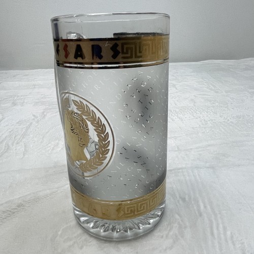 Vintage Caesar's Palace Heavy Glass Beer Stein Mug Frosted Bar Display Casino - Picture 4 of 12