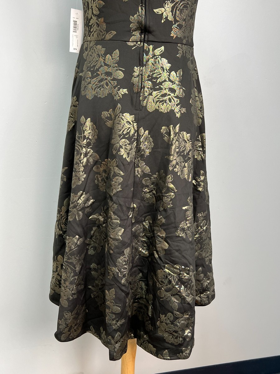 Premier Amour Black & Metallic Gold Floral Off The Shoulder Dress Women's Sz 12 | eBay Premier Amour Black & Metallic Gold Floral Off The Shoulder Dress Women's Sz 12 | eBay