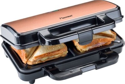 bestron Sandwichmaker ASM90XLCO XL Sandwich-Toaster, 900 W, antihaftbeschichtet