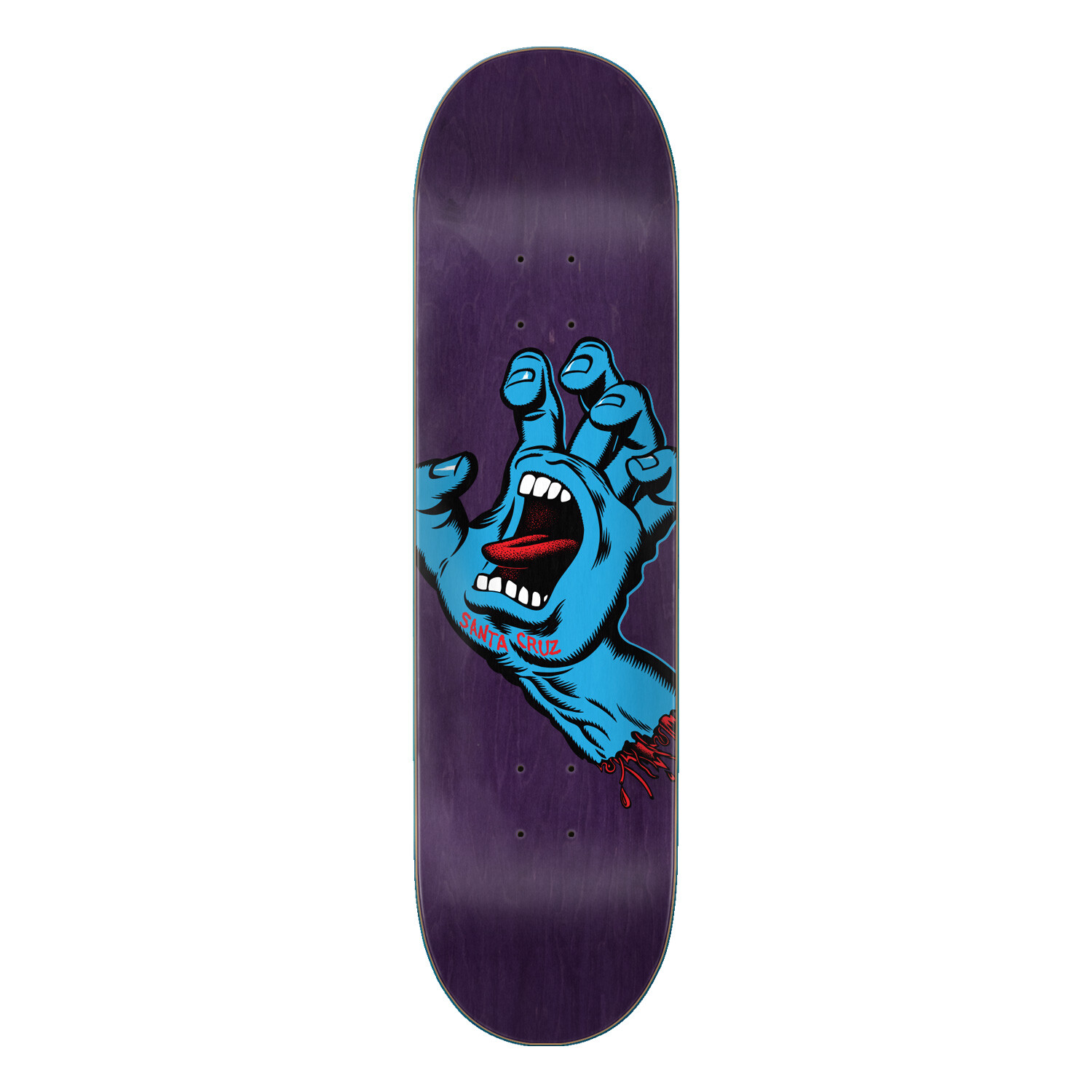 Deck Screaming Hand Purple 8.375" X 32"