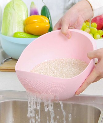 5 For $15 Wholesale Rice Washing Vegetable Fruit Strainer White Bowl Washer