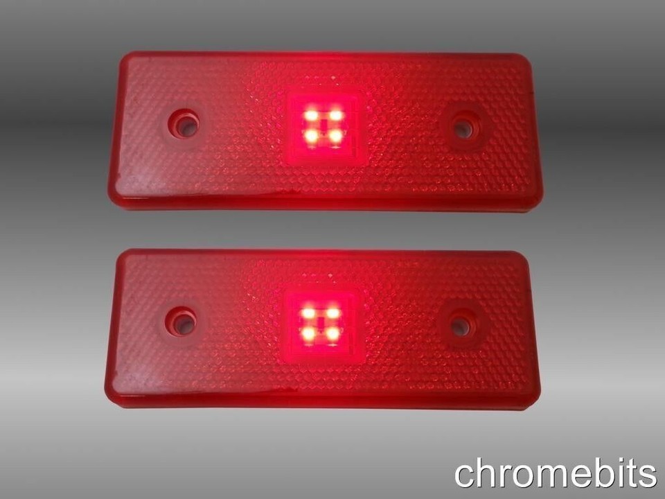 50x Rosso Evidenziatore Lato LED Freccia con Staffe Van Autobus Camion ...